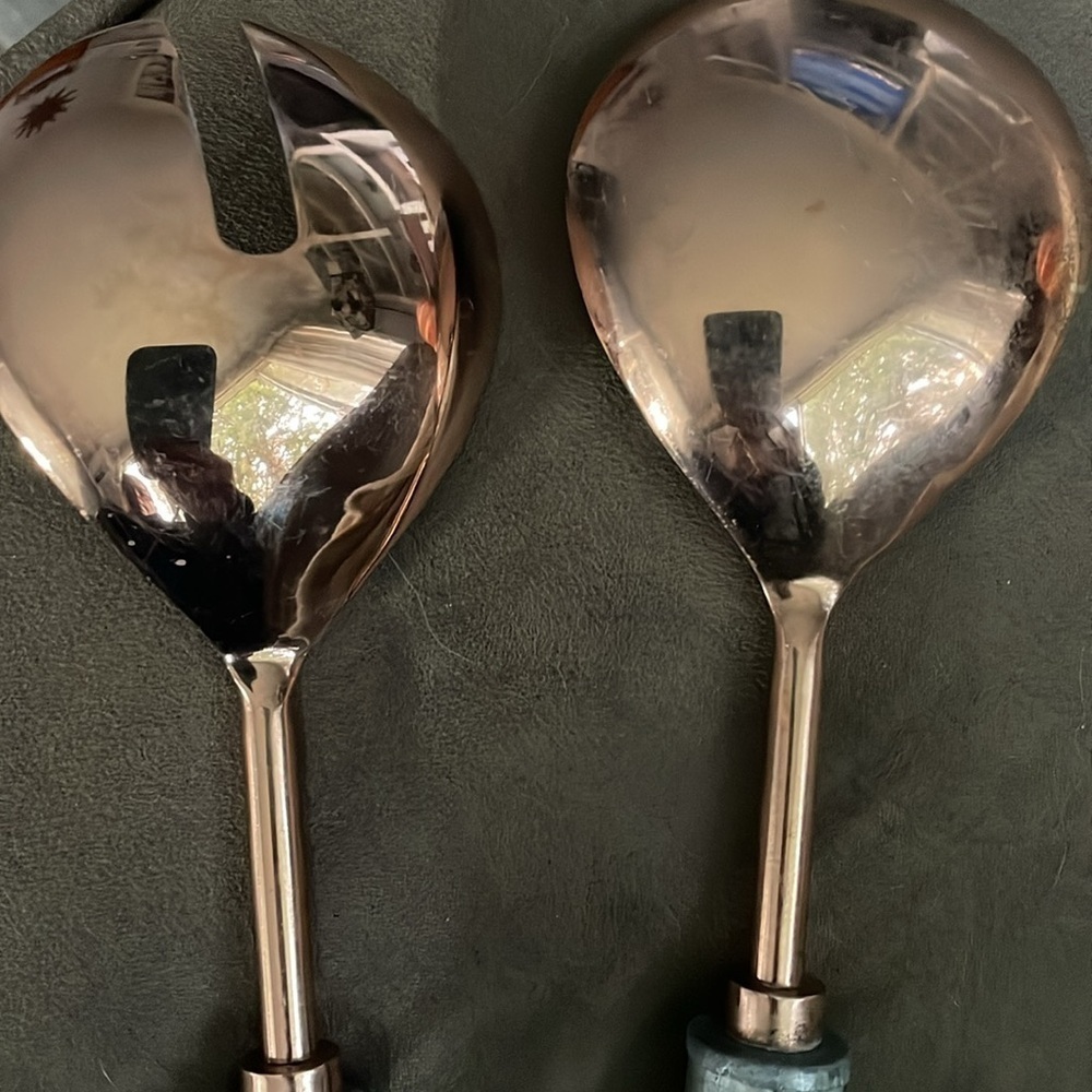 Galvanized and copper serving set - Picture 5 of 8